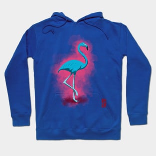 Blue Flamingo Hoodie